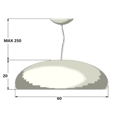 Fontana arte Pangen sospensione dimensioni