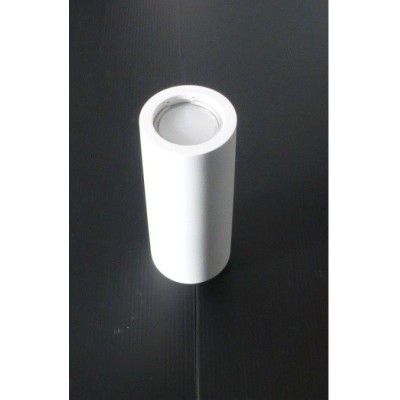 Faretto in gesso cilindrico a soffitto H 17 cm