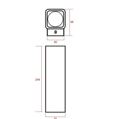 Faretto in gesso a parete parallelepipedo dimensioni