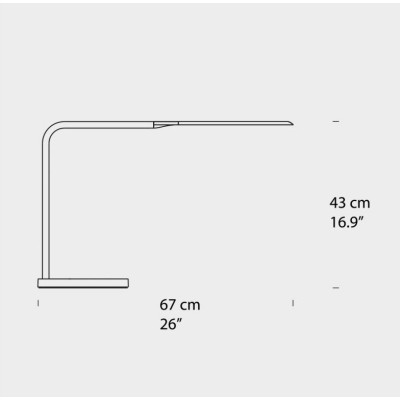 Fontana arte lampada da tavolo Kinx led dimensioni