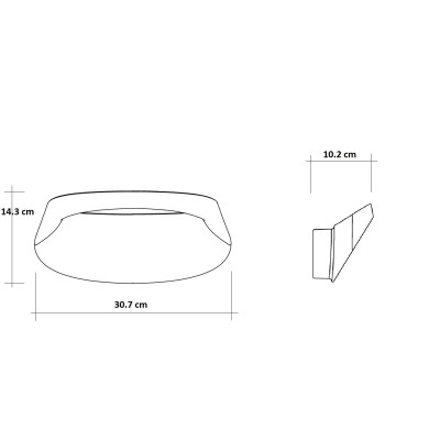 Fontana Arte Bonnet led lampada da parete dimensioni