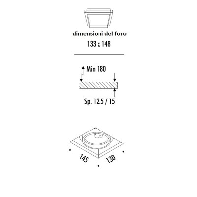 Davide Groppi scheda dimensioni faro da incasso Punto