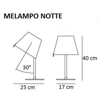 Artemide Melampo notte dimensioni