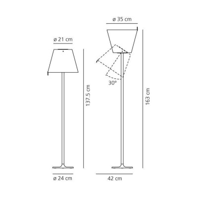 Artemide Melampo terra piantana dimensioni