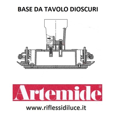 Artemide Dioscuri diametro 42 cm base di ricambio