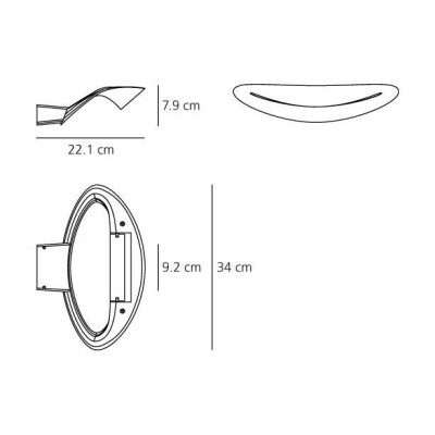 Artemide Mesmeri parete led dimensioni