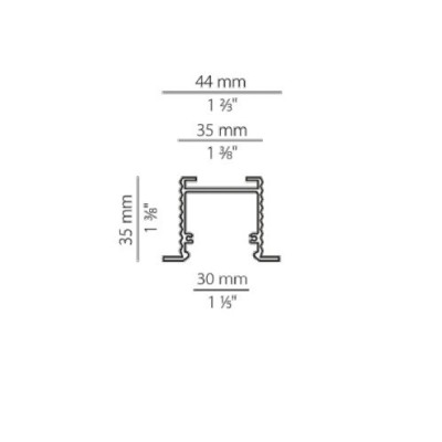 Panzeri profilo da incasso base 35 con bordo dimensioni