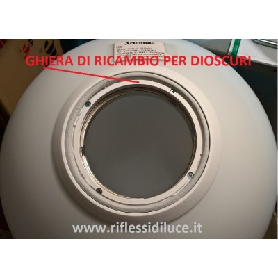 Artemide ghiera metallica di ricambio per dioscuri parete o soffitto diametro 42 cm