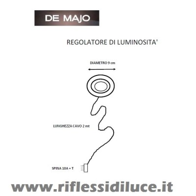 De Majo regolatore di luminosità ricambio Babol SV dimensioni