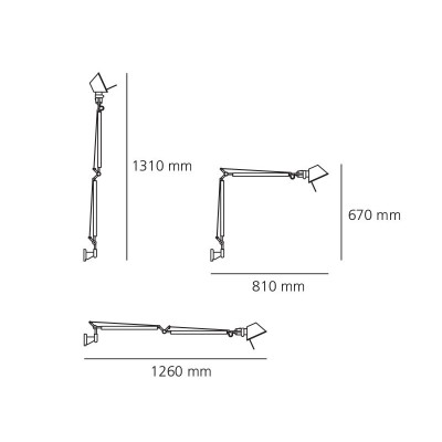 Artemide attacco a parete per Tolomeo, mini e micro