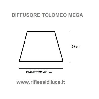 Artemide tolomeo mega diffusore diametro 42 cm dimensioni