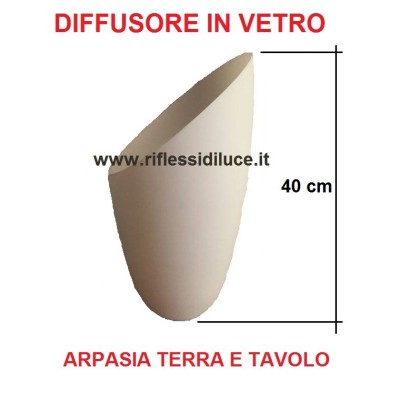 Artemide diffusore di ricambio per arpasia da terra ( piantana ) o lume da tavolo dimensioni