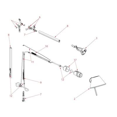 Artemide forcella di ricambio Tolomeo particolare N° 3