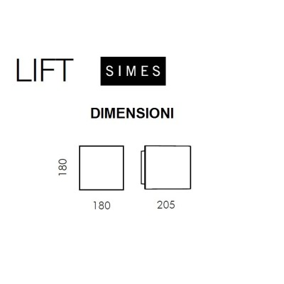 Simes lift doppia emissione con lampada Dulux 18W colore grigio