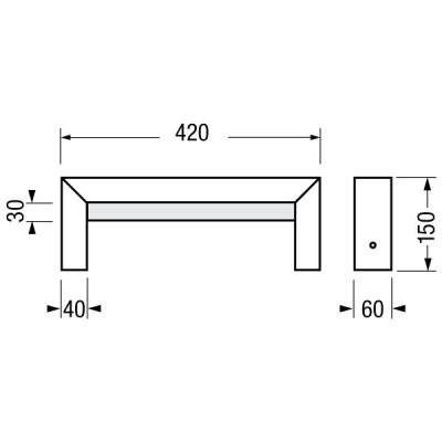 Castaldilighting applique Edra fluorescente 24W dimensioni