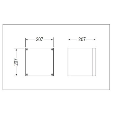 Castaldilighting box W2 doppia emissione dimensioni