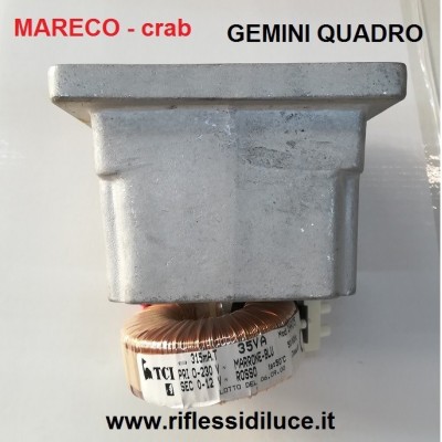 Mareco illuminazione zenit quadrato corpo in alluminio pressofuso