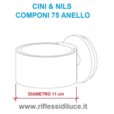 Cini e nils componi 75 dimensioni dell'anello in vetro