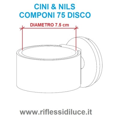 Cini & nils disco dicroico rosso per componi 75