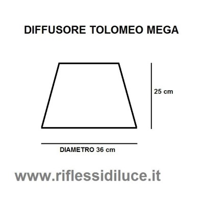 Artemide diffusore in raso bianco diametro 36 per tolomeo mega