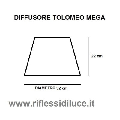 Artemide  diffusore in raso bianco diametro 32 cm  per Tolomeo mega