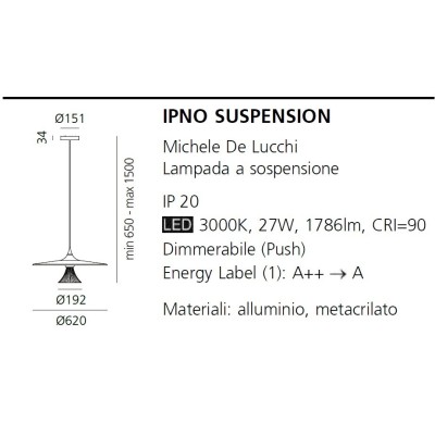 Artemide Ipno sospensione dimensioni