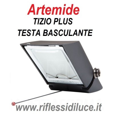 Artemide testa basculante di ricambio per tizio plus nera