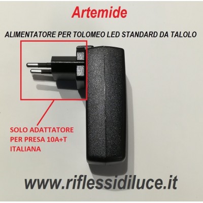 Artemide adattatore a spina 10A+T Italiana