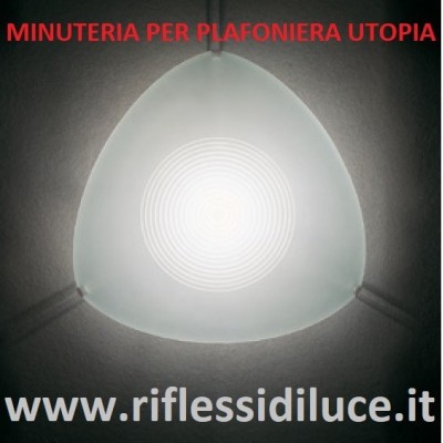 Artemide Utopia busta minuteria di ricambi con N° 3 pomelli di colore grigio