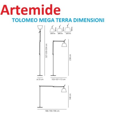 Artemide tolomeo mega terra dimensioni