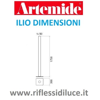 Artemide ilio piantana led dimensioni