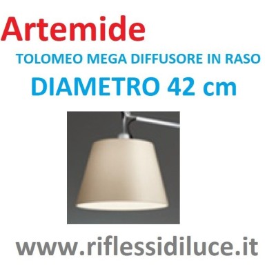 Artemide tolomeo mega led da terra completa di diffusore in pergamena diametro 42 cm