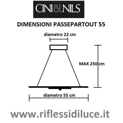 Cini e nils passepartout 55 sospensione dimensioni