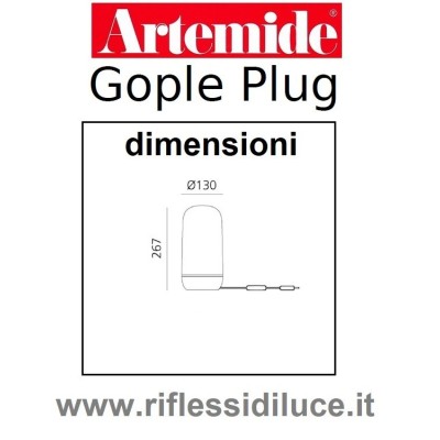 Artemide gople plug  dimensioni