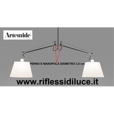 Artemide tolomeo mega basculante terni e manopole diametro 3.4 cm