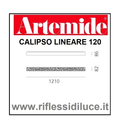 Artemide calipso lineare 120 a soffitto le dimensioni