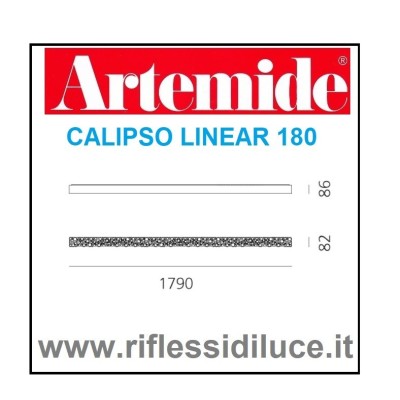 Artemide calipso linear 180 a soffitto dimensioni