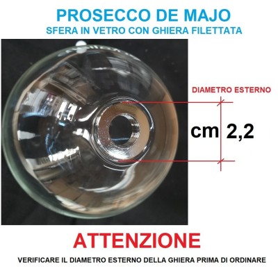 De Majo prosecco sfera di ricambio con attacco a vite M14