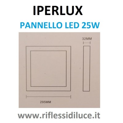 Iperlux pannello led da esterno 25W dimensioni