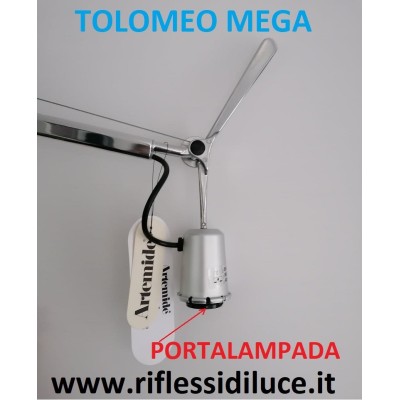 Artemide portalampada di ricambio per tolomeo mega alogena