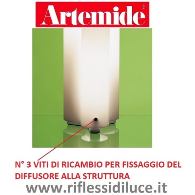 Artemide ricambio per mezzachimera N° 3 viti di fissaggio diffusore alla struttura