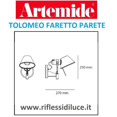 Artemide tolomeo faretto parete dimensioni