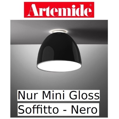 Artemide nur mini gloss soffitto nero