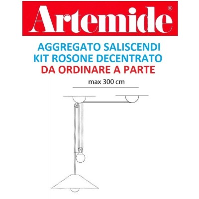 Artemide kit per decentramento per aggregato sospensione e saliscendi dimensioni