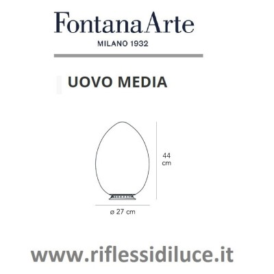 Fontana arte uovo media dimensioni