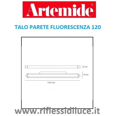 Artemide talo a parete fluorescente 120 cm dimensioni