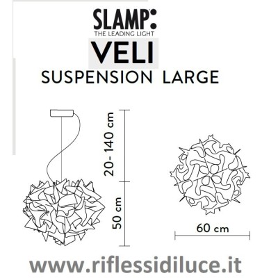 Slamp veli lampadario large dimensioni