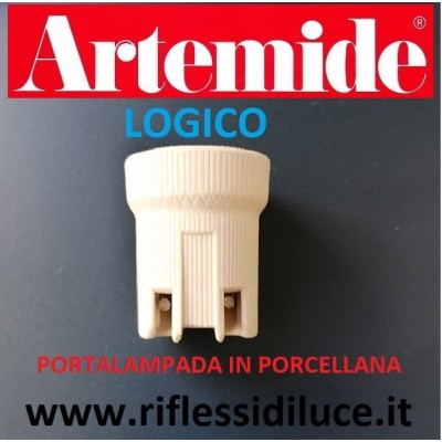 Artemide portalampada in porcellana ricambio logico