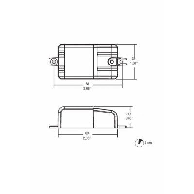 Egoluce alimentatore per led in corrente costante 350 mA 8W dimensioni