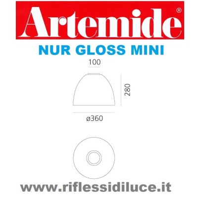 Artemide nur gloss mini soffitto dimensioni